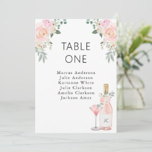 Rosé hele dag Vrijgezellenfeest tafel Kaart