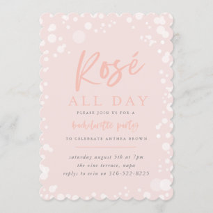 Rosé hele dag vrijgezellenfeest uitnodiging