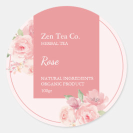 Rose Herbal Tea Business Label