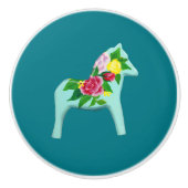 Rose Horse Keramische Knop (Voorkant)