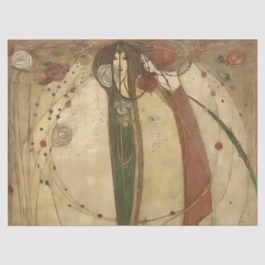 Rose House van Margaret MacDonald MacKintosh Tissuepapier (Voorkant)