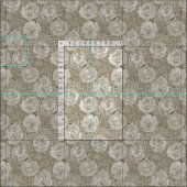 rose hydrangea floral silver tea leather stof (Delen)