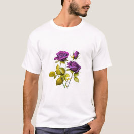 Rose Image -Mystical Elegance Floral Illustration T-shirt
