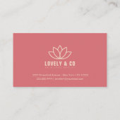 Rose & Ivory Salon Appointment Card | Minimalist D Afsprakenkaartje (Achterkant)