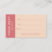 Rose & Ivory Salon Appointment Card | Minimalist D Afsprakenkaartje (Voorkant)
