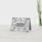 Rose & Jewel Zilveren 25e Jubileum Dank Je Bedankkaart (Voorkant)