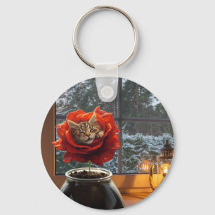 Rose Kat Droom Sleutelhanger