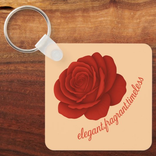 Rose Keychain with Your Name (Voorkant)