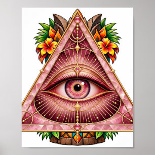 Rose Kwarts Driehoek Poster