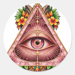 Rose Kwarts Driehoek Sticker