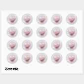 Rose Kwarts Kristallen Hart Hemel Sticker | Maan (Vel)