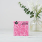 Rose Kwarts Sieraden Display Vierkante Visitekaartje (Staand voorkant)