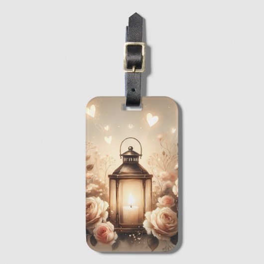 Rose Lantern Glow Bouquet Bagagelabel (Voorkant (verticaal))