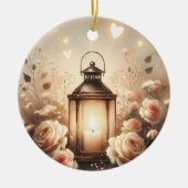 Rose Lantern Glow Bouquet Keramisch Ornament (Voorkant)
