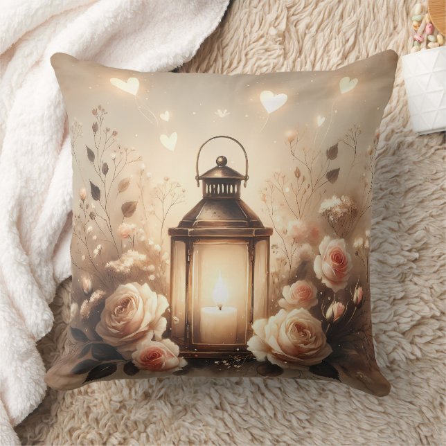 Rose Lantern Glow Bouquet Kussen (Deken)