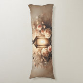 Rose Lantern Glow Bouquet Lichaamskussen (Voorkant Verticaal)