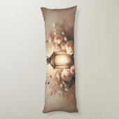 Rose Lantern Glow Bouquet Lichaamskussen (Achterkant (Verticaal))