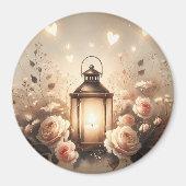 Rose Lantern Glow Bouquet Magneet (Voorkant)