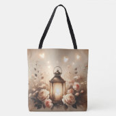 Rose Lantern Glow Bouquet Tote Bag (Voorkant)