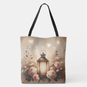 Rose Lantern Glow Bouquet Tote Bag (Achterkant)