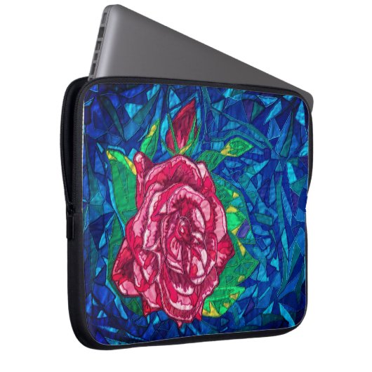 Rose Laptop Sleeve (Voorkant Rechts)