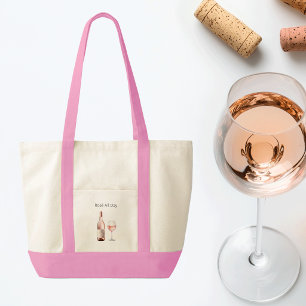 Rosé Liefhebber Tote Tas met Grappige Tekst