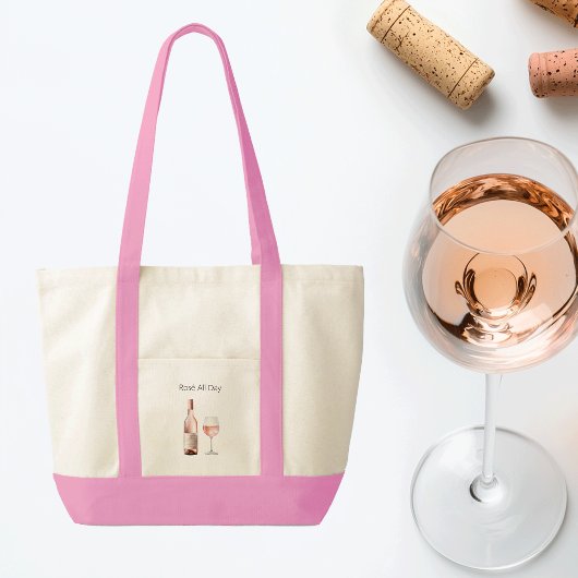 Rosé Liefhebber Tote Tas met Grappige Tekst