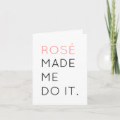 Rosé liet me het Wenskaart doen Kaart (Voorkant)