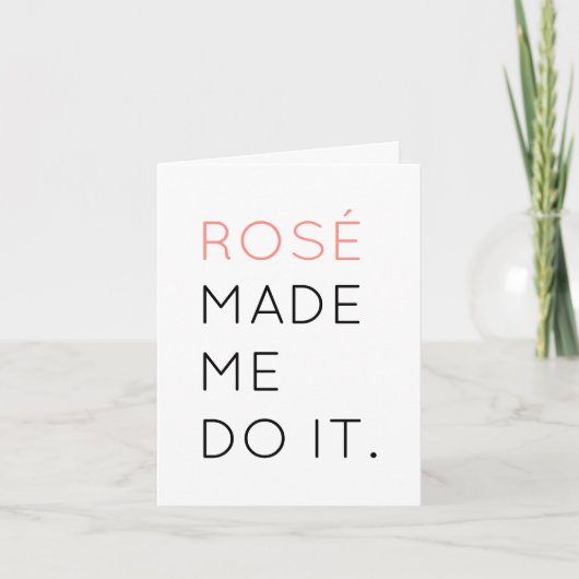 Rosé liet me het Wenskaart doen Kaart (Voorkant)