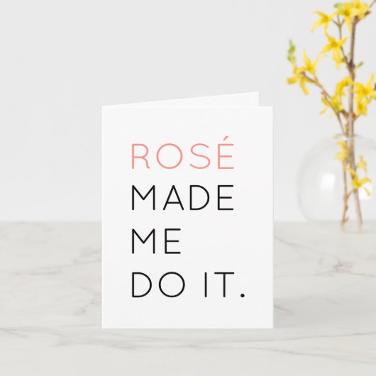 Rosé liet me het Wenskaart doen Kaart (Gele Bloem)