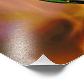 rose light of flames foto afdruk (Hoek)