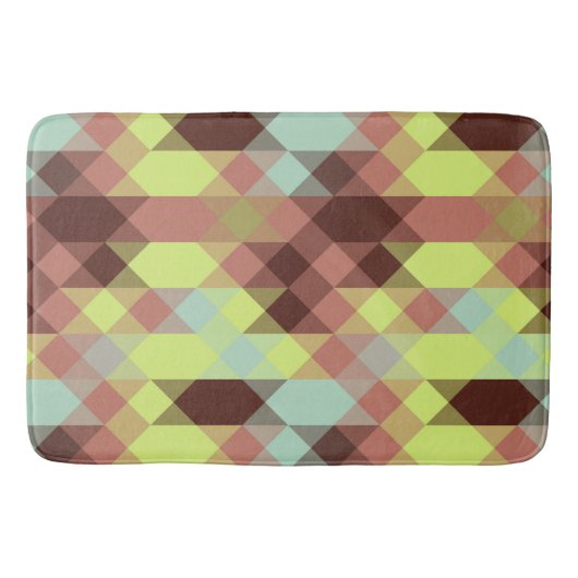 rose, lime, yellow and coffee bean geometric badmat (Voorkant)