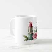 Rose Lipstick Flower Koffiemok (Voorkant links)