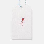Rose Madder, Lava Rood, bloemendesign Cadeaulabel (Voorkant)