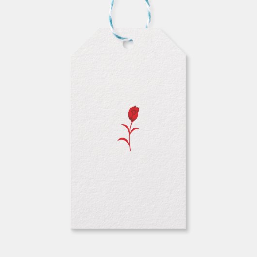 Rose Madder, Lava Rood, bloemendesign Cadeaulabel (Achterkant)