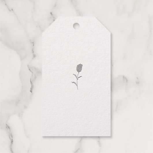 Rose Madder, Lava Rood, bloemendesign Cadeaulabels (Achterkant)