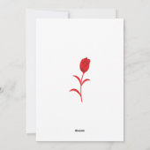 Rose Madder, Lava Rood, bloemendesign Feestdagenkaart (Achterkant)