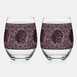 Rose Mandala Drinkware Set Wijnglas Zonder Voet
