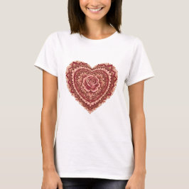 Rose Mandala Heart of Love T-shirt
