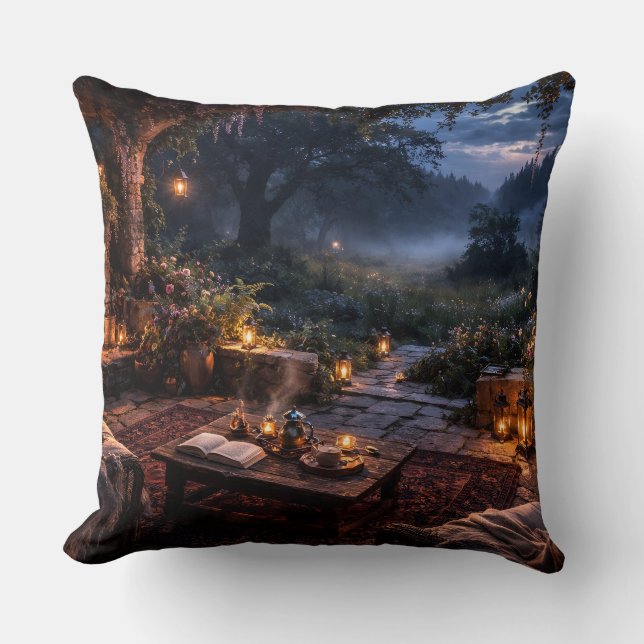Rose Meadow Hearth Terras Kussensloop Kussen (Voorkant)