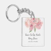 Rose Memorial Funeral Photo Sleutelhanger (Voorkant Links)