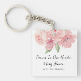 Rose Memorial Funeral Photo Sleutelhanger