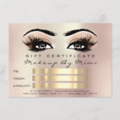 Rose Metallic Lash Makeup Artist Certificaat Cadea (Voorkant)