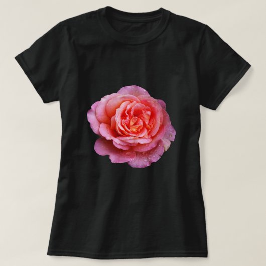 Rose mit tautropfen t-shirt (Design voorkant)