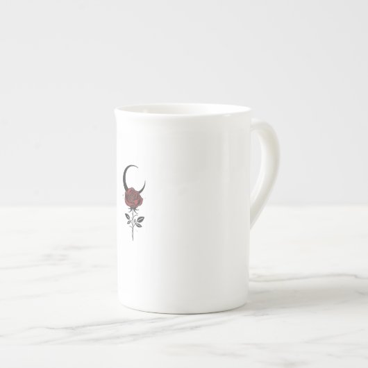 Rose Moon Mug Porselein Kop (Voorkant rechts)