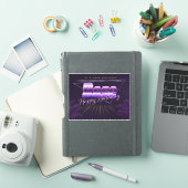 Rose Name Vorname lila retro Sticker Geburtstag (iPad Cover)