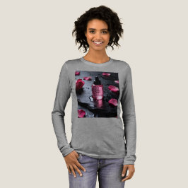 Rose Noir Luxe Huidverzorging Esthetische Lange Mo Tri-Blend Shirt