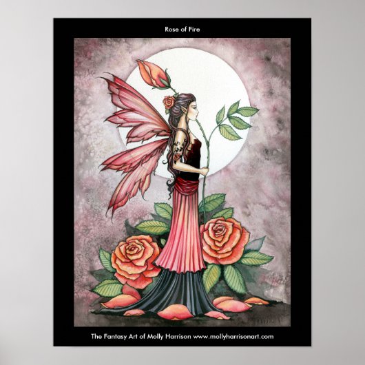 Rose of Fire-feeënposter van Molly Harrison Poster (Voorkant)