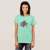 Rose of Sharon (Cistus ladanifer) Ringer Tee T-shirt (Voorkant volledig)
