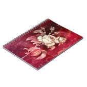 ROSE on Red Background Notitieboek (Linkerzijde)